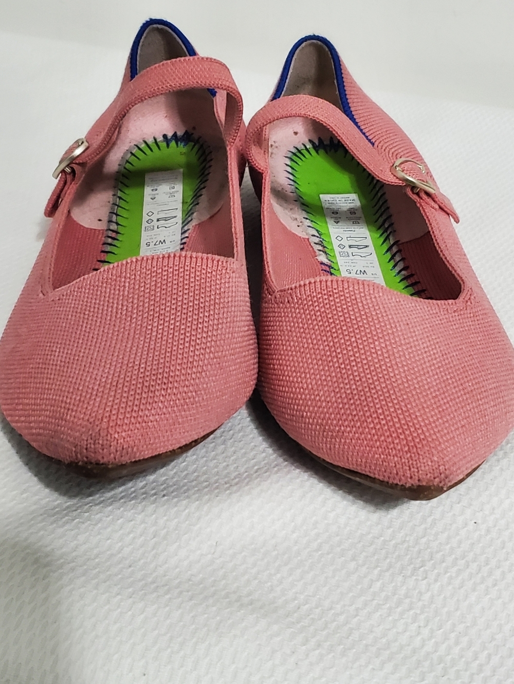 Rothy's The Point Mary Jane Flats Tulip Pink Size 7.5 - Picture 3 of 8